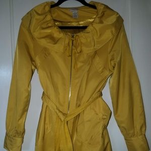 Vertigo Paris Mustard Yellow Trench Coat Jacket M